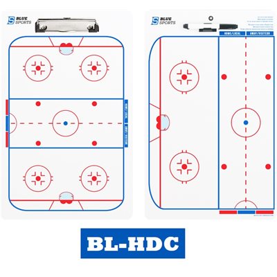 HOCKEY DELUXE CLIPBOARD 10" X 16" - DOUBLE SIDED