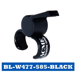 THUNDERER WHISTLE WITH FINGER GRIP BLACK MATT