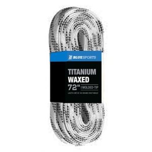 Titanium Laces Wax White / Black bulk / banded (24 pack)